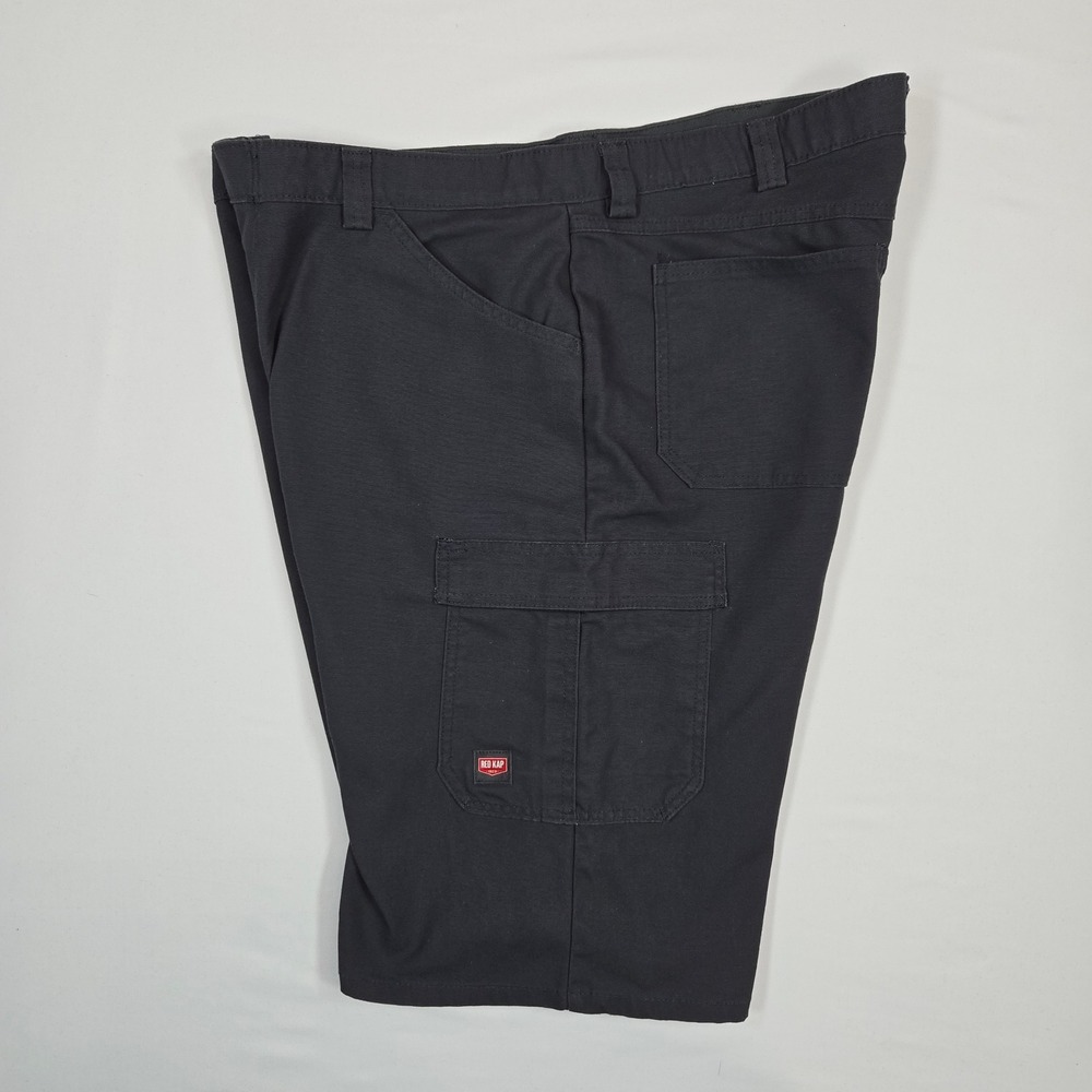 Red Kap Men Utility Cargo Shorts Black Workwear Stretch Size 40 Durable Casual - Picture 8 of 11